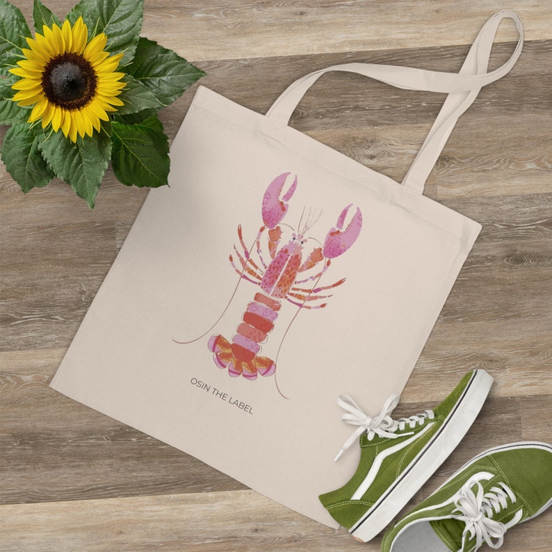 Pink Lobster Tote Bag afbeelding 7