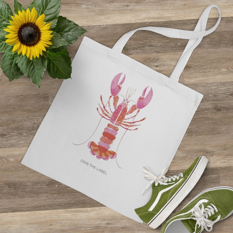 Pink Lobster Tote Bag afbeelding 4