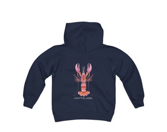 Sweat à capuche homard rose