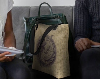 Pisces Zodiac Tote Bag For Men and Women, Cool Tote Bag For Kids, Everyday Bag, Trendy Work Tote Bag, Laptop Tote Bag, College Tote Bag