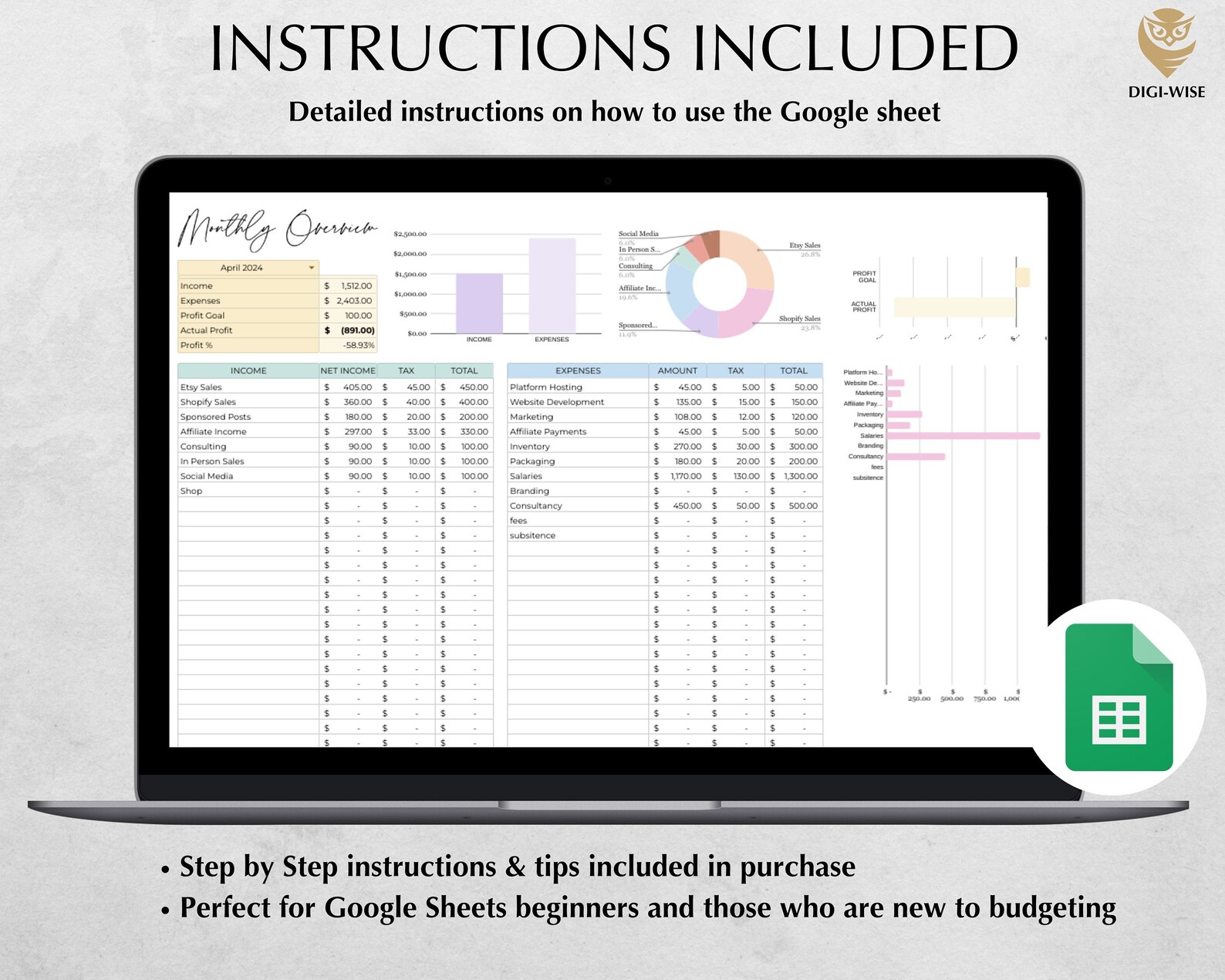 Small Business Bookkeeping Spreadsheet Google Sheets Bookkeeping ...