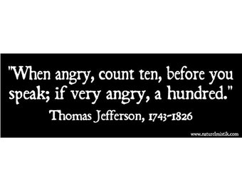 Bumper Sticker: Thomas Jefferson Quote