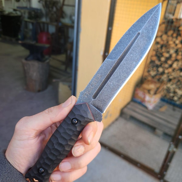 Handmade Sleipner Steel Bushcraft Knife: Kydex Sheath, Full Tang , Christmas gift