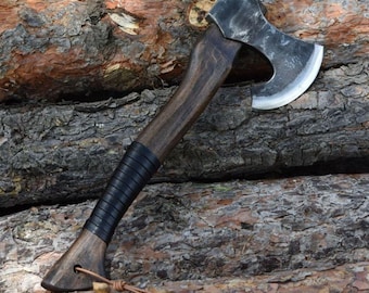 Camping Axe,Customizable axe, Hatchet,Handmade Ax, Hunter Ax,Scout Ax, Bushcraft Ax, Wood chopping ax, Knife, Tree pruning ax,Viking style