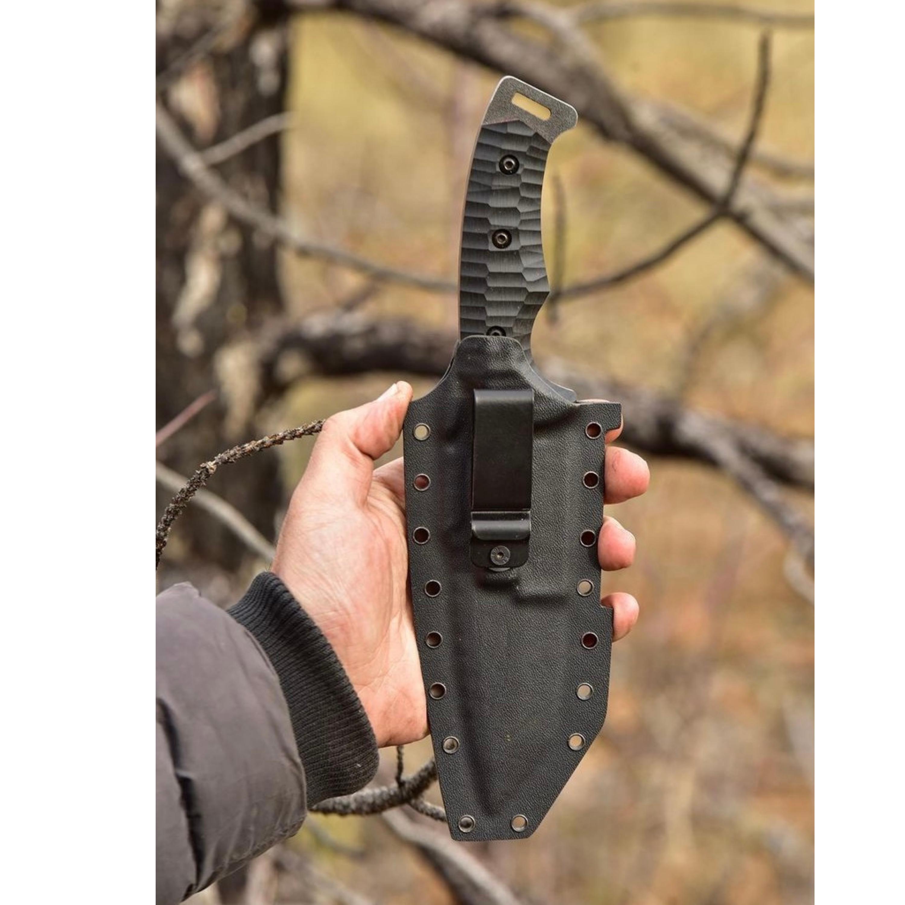 Hand Forged Sleipner Steel Bushcraft Knife: Full Tang, Compact Handle