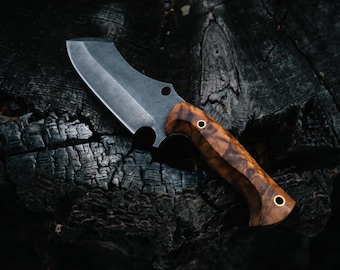 Hand Forged Sleipner Steel Bushcraft Knife , Handmade Survival Blade