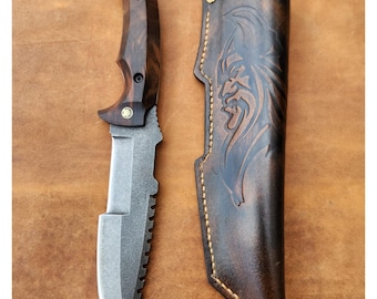 Hand Forged Bushcraft Knife, Survival & Camping Knife