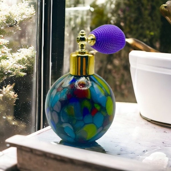 Hand-Blown Artisan Perfume Bottle - Unique Gift for Her