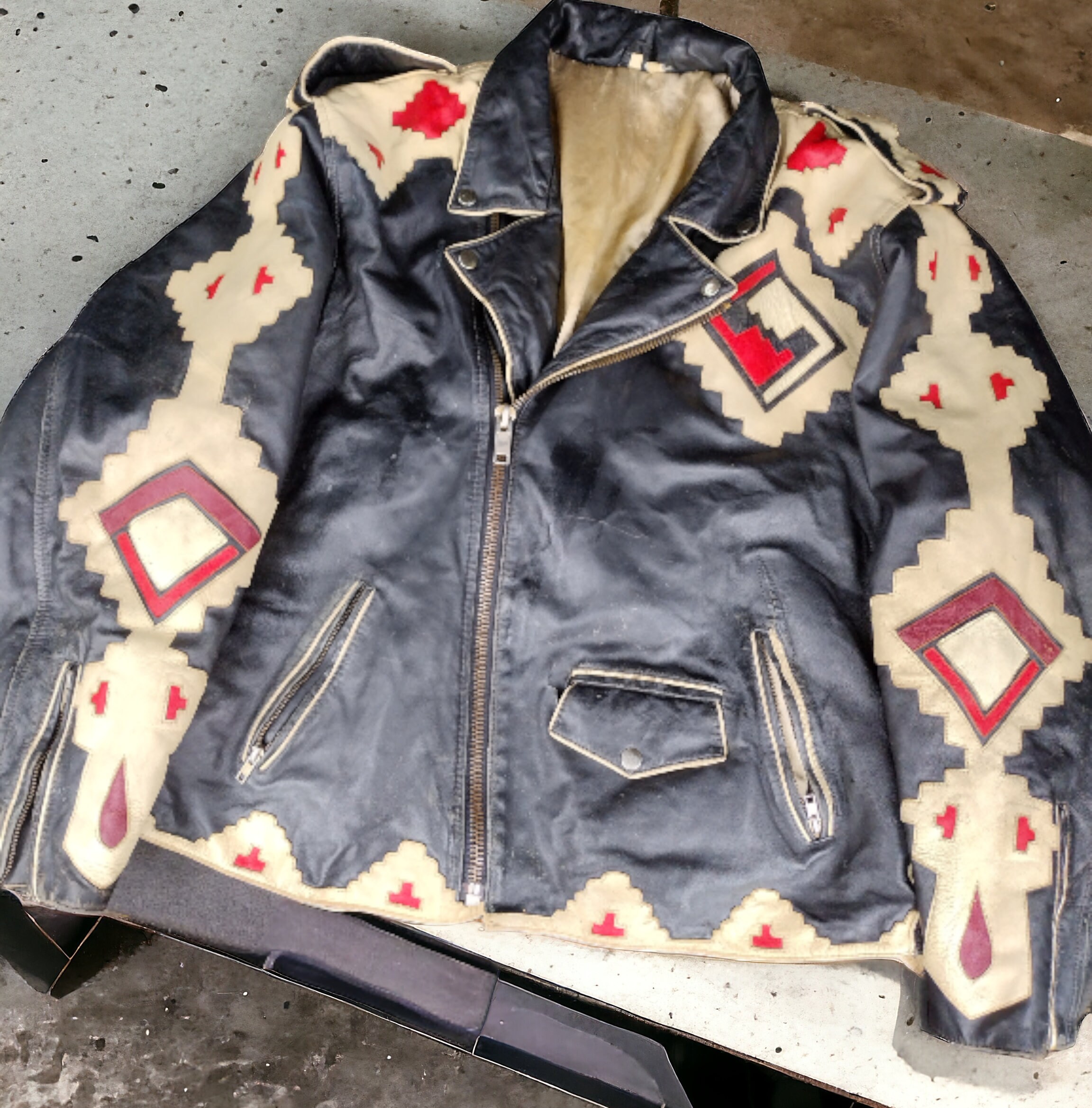 Ameri LUSTER SYNTHETIC LEATHER JACKET
