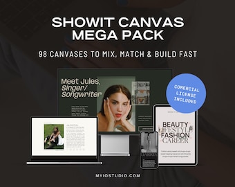 Showit Canvas MEGA Pack, Showit Templates Commercial License, Cyber Week, Black Friday