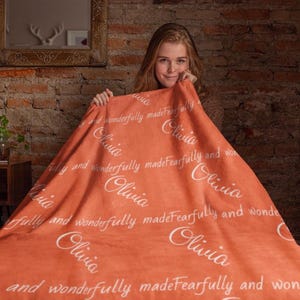 Personalized Bible Verse Fleece Blanket: Christian Gift