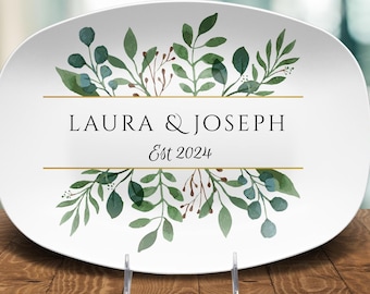 Personalized Wedding Platter: Custom Engagement Gift, Anniversary Keepsake