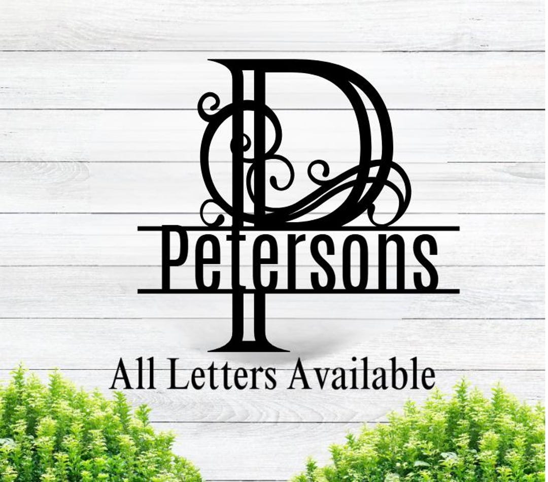 Personalized Family Name Metal Sign: Custom Copper Monogram - Etsy