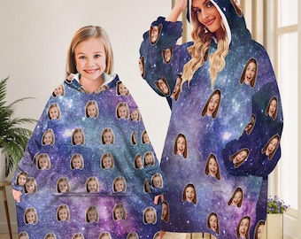 Manta con capucha y foto personalizada: manta de franela personalizada para usar