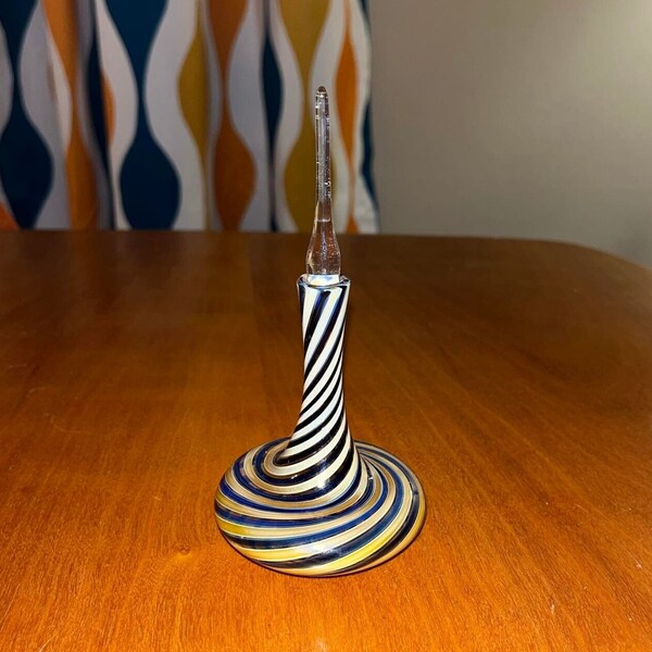 Art Glass Swirl Perfume Bottle w/ Dropper