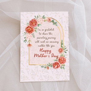 Tarjeta del Día de la Madre para ex esposa, tarjeta del Día de la Madre hecha a mano para ex pareja, novia, bebé, niño, madre, regalo del Día de la Madre, mamá, tarjeta de ex