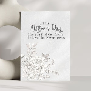Tarjeta de condolencias para el Día de la Madre, tarjeta de condolencias para una madre en duelo, tarjeta de condolencias para el Día de la Madre, tarjeta de condolencias para la pérdida de un hijo para una madre.