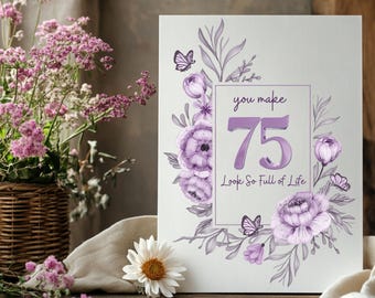 Carte D'anniversaire Amusante Pour 75e Anniversaire Ou Carte Coquine