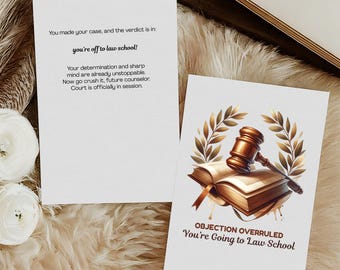 Tarjeta de felicitación para futuros abogados, regalo para estudiantes de posgrado de derecho, regalo para abogados con doctorado en derecho, tarjeta profesional del derecho, regalo para el examen de abogado de posgrado de derecho