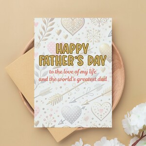 Carte de fête des pères de la femme pour le mari, carte de fête des pères de la petite amie du conjoint, cadeau pour le petit ami du mari, carte de voeux pour papa