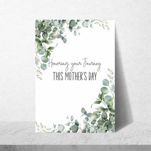 Tarjeta de felicitación para el Día de la Madre que intenta concebir, regalo para una madre sensible en duelo, un viaje difícil y difícil de FIV, simpatía por el Día de la Madre