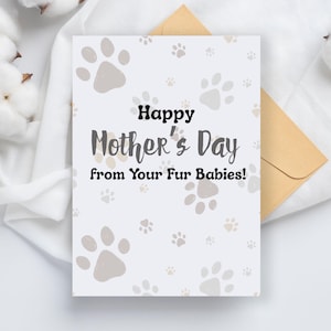 Lustige handgemachte Muttertagskarte für Mama, Haustier-Hund-Muttertagsgeschenk für Mutter der Mama-Mama, Karte vom Tierhund-Haustier