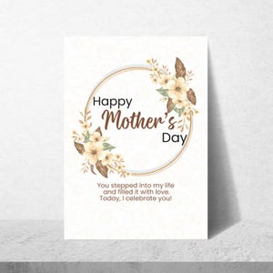 Moederdagkaart voor stiefmoeder, handgemaakte Moederdag voor papa's vrouw, lief Moederdagcadeau voor vervangende moeder, kaart van stiefzoon