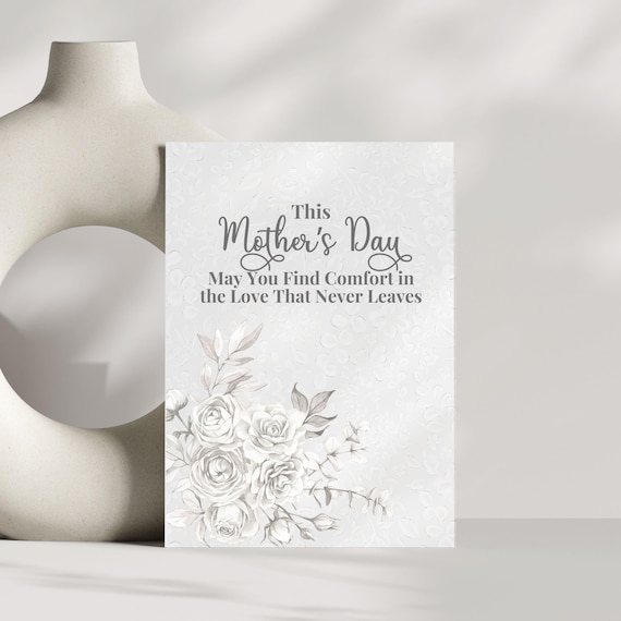 Mother's Day Sympathy Card, Thoughtful Grieving Mother Card Gift, Hard Difficult Sympathy Mother's Day, Loss of Child Card for Mom Mother