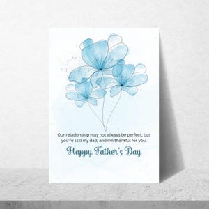 Carte de fête des pères pour une relation difficile, carte pour un père séparé, carte de fête des pères émotionnellement compliquée, carte de réconciliation pour les papas