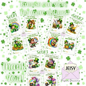 Personalized Children Cards, St. Patrick's Day Card for Kids, Classroom ...