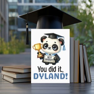 Tarjeta de graduación personalizada "You Did It", tarjeta de graduación para niños, tarjeta de graduación de primer grado de jardín de infantes, tarjeta de la clase de 2025, lindo regalo de graduación para niños.