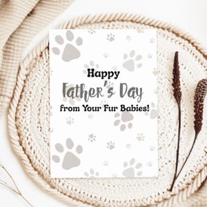 Dog Puppy Father&#39;s Day card, Funny Handmade Father&#39;s Day for Dad, Pet Dog Father&#39;s Day Gift for Father&#39;s Daddy Dad, Card From Animal Dog Pet