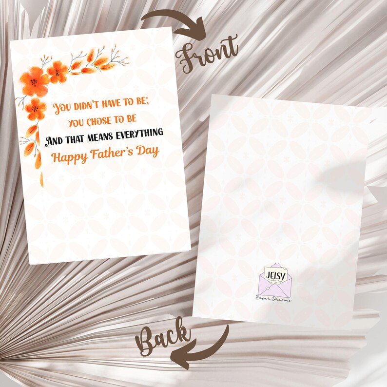 Father's Day Card for Stepdad, Handmade Father's Day for Mom's Husband ...
