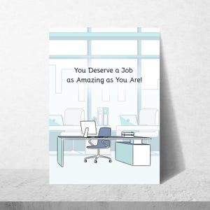 Carte de sympathie pour la perte d'un emploi, carte de voeux pour quelqu'un qui a perdu son emploi, carte d'aide au chômage, carte pour perte d'emploi, carte pour perte de travail