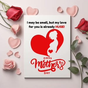 Schwangerschaft erwartet Muttertag, Karte Mama ist Geschenk, Muttertag, erste Muttertagskarte, Muttertagskarte von Baby, Karte für schwangere Mama