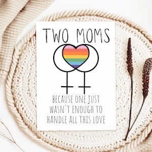 LGBTQ+ Muttertagskarte, handgemachter Muttertag für Queer Mom Mama, Muttertagsgeschenk für Lesbische Gay Mom, Regenbogen Karte von Tochter Sohn
