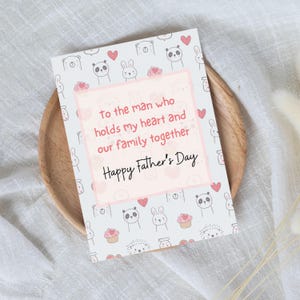 Vaderdagkaart van echtgenoot vriendin, gelukkige Vaderdagkaart van vrouw voor echtgenoot, cadeau voor echtgenoot vriend, wenskaart voor papa