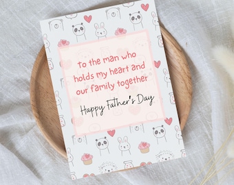 Tarjeta del Día del Padre de mi Esposa y Novia, Tarjeta de Feliz Día del Padre de mi Esposa para mi Esposo, Regalo para mi Esposo y Novio, Tarjeta de Felicitación para Papá
