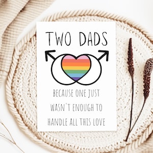 Carte heureuse de fête des pères de fierté pour les papas LGBTQ+, carte de voeux arc-en-ciel de fête des pères de Gay Pride, cadeau d'amour pour les pères LGBTQ