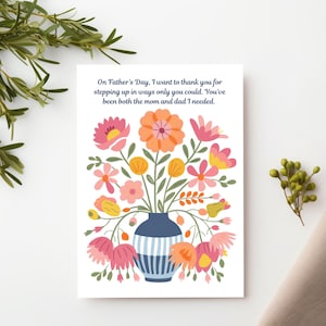 Vatertagskarte für alleinerziehende Mütter, Mutter- und Vaterkarte, alleinerziehender Vatertag, Mutter, die auch Vaterkarte ist, Danke Mama Geschenk