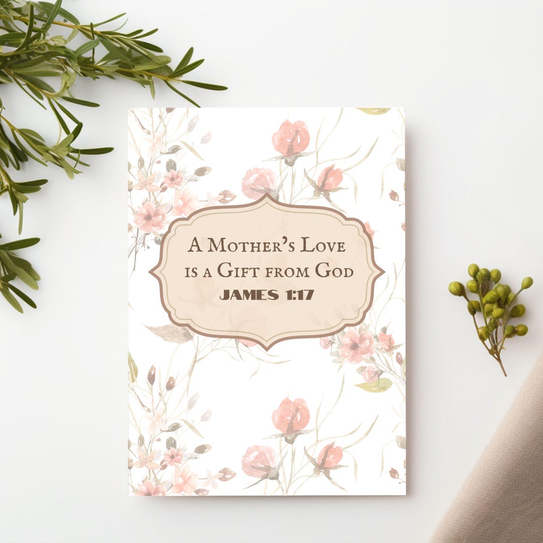 Christian Mother's Day Card, Handmade Bible Verse Mother's Day, Mother ...
