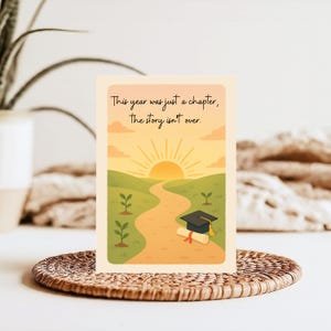 Carte pour étudiant sans diplôme, Carte de remise de diplôme sans diplôme, Carte de remise de diplôme motivante et inspirante, Carte de soutien pour un futur diplômé