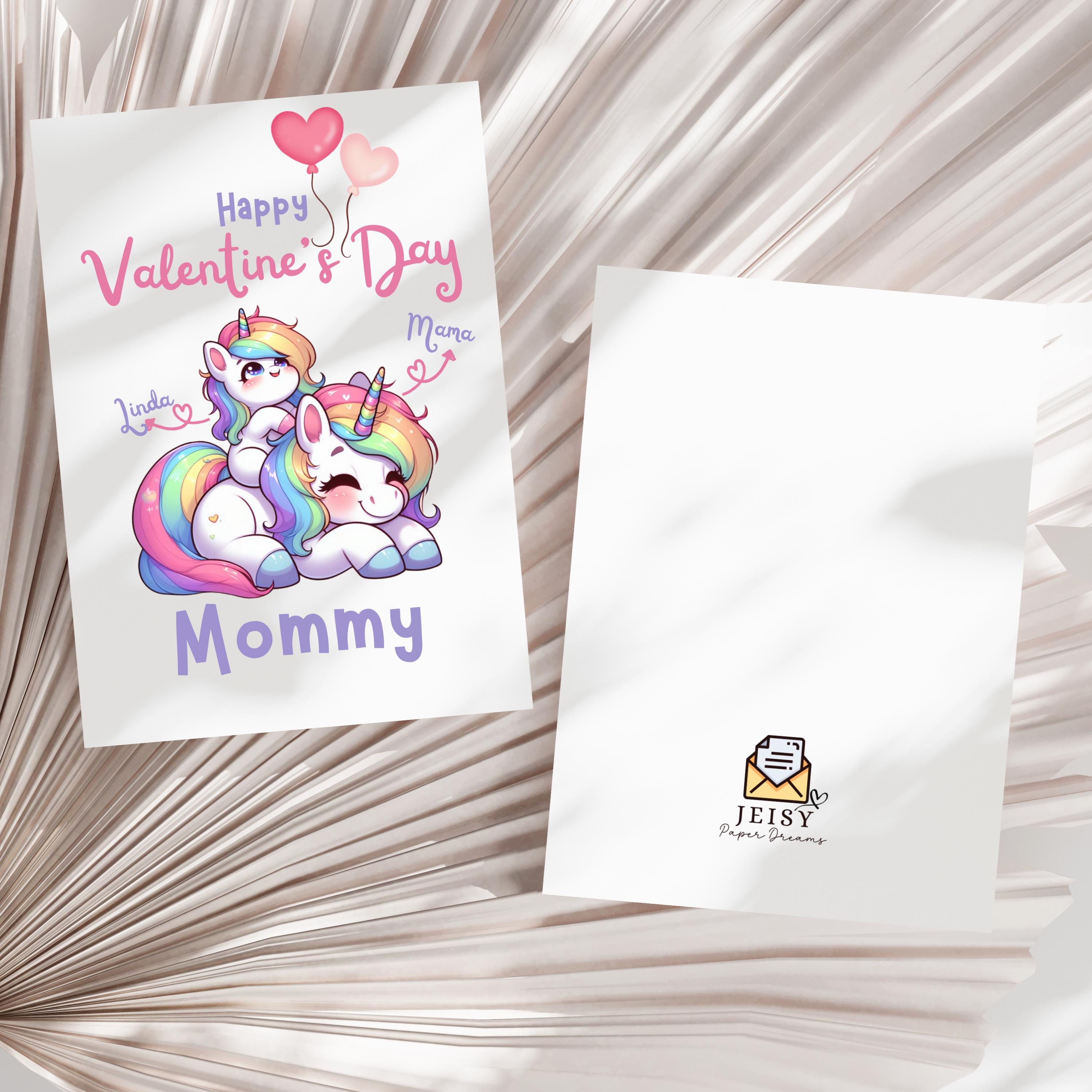 Biglietto di auguri di compleanno pop-up per bambine di 6 anni, figlie, nipoti, unicorno 3D, biglietto di auguri di buon compleanno, busta bianca e biglietto bianco inclusi