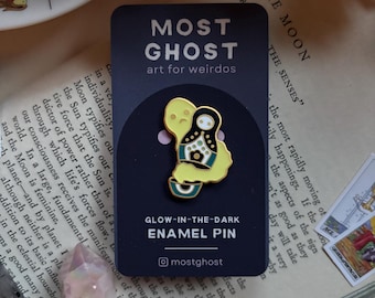 Glow-in-the-Dark Haunted Matroyshka Enamel Pin