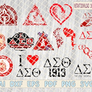 Delta Sigma Theta svg png, 15 Bundle Designs, 1913 hand sign cut File, Delta Sigma Theta sign, 1913 AEO, Delta Sigma SVG, Instant Download