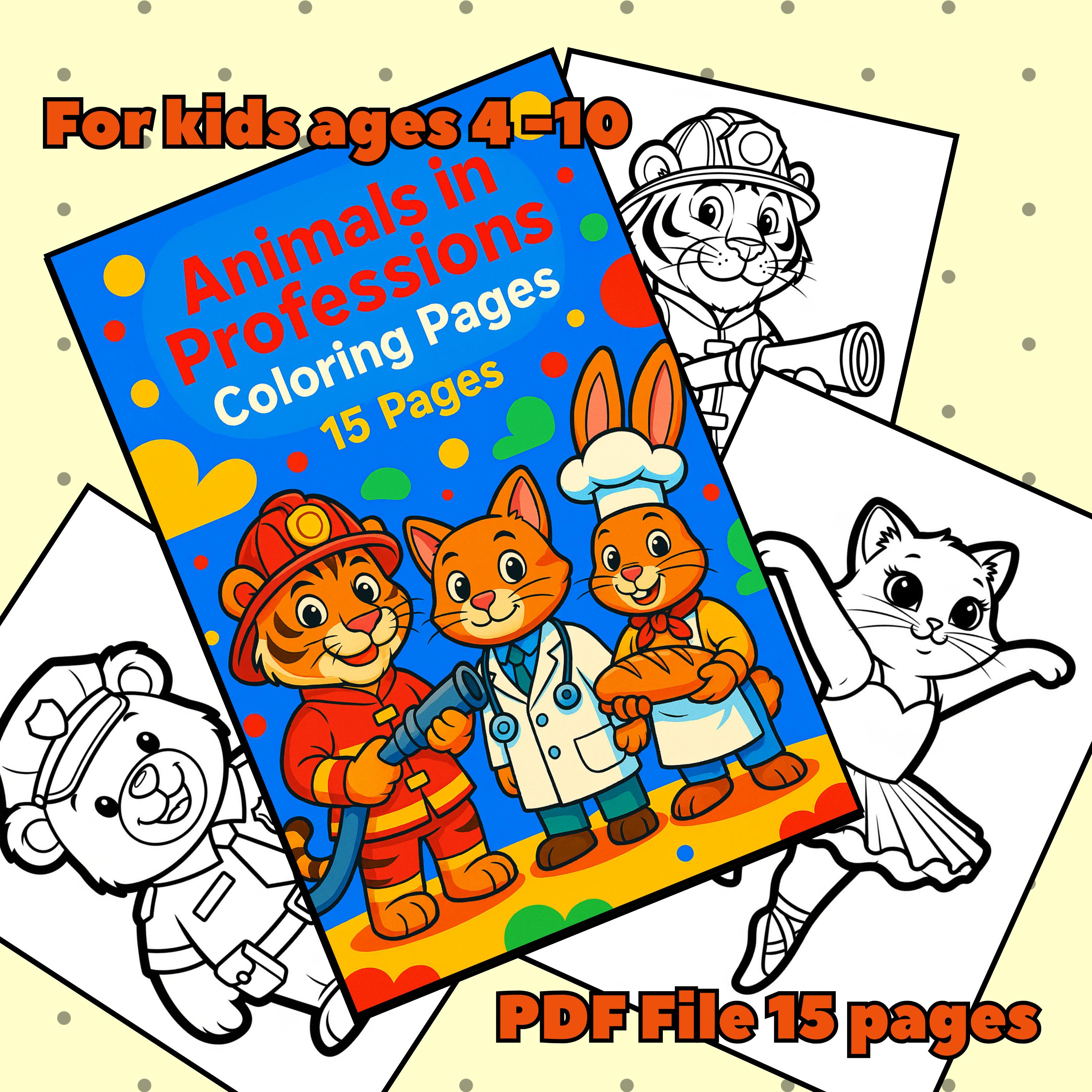 Professions Animals Animals in Professions Coloring Pages | 15 Printable Animal Jobs ...