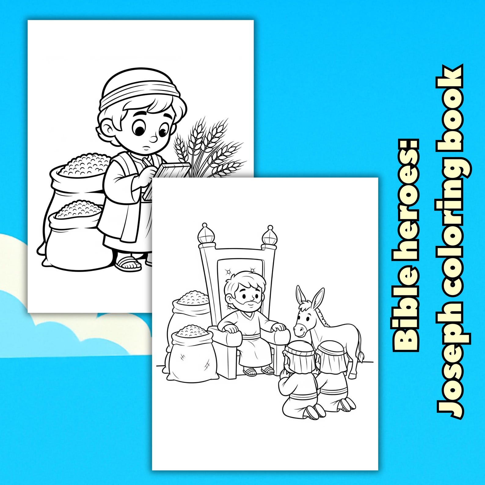 Joseph Bible Story Coloring Book for Kids | Christian Coloring Pages ...