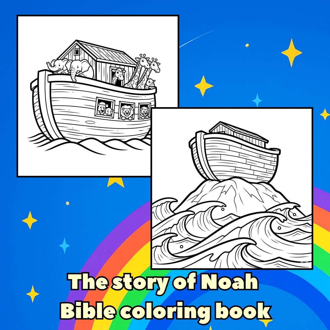The Story of Noah | A Bible Coloring Book | Printable Christian ...