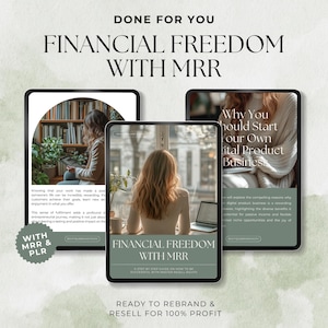 Financial Freedom Ebook Guide, Passive Income Business, Rebrand and Resell | MRR PLR, Done-For-You Digital Products, Master Resell Rights