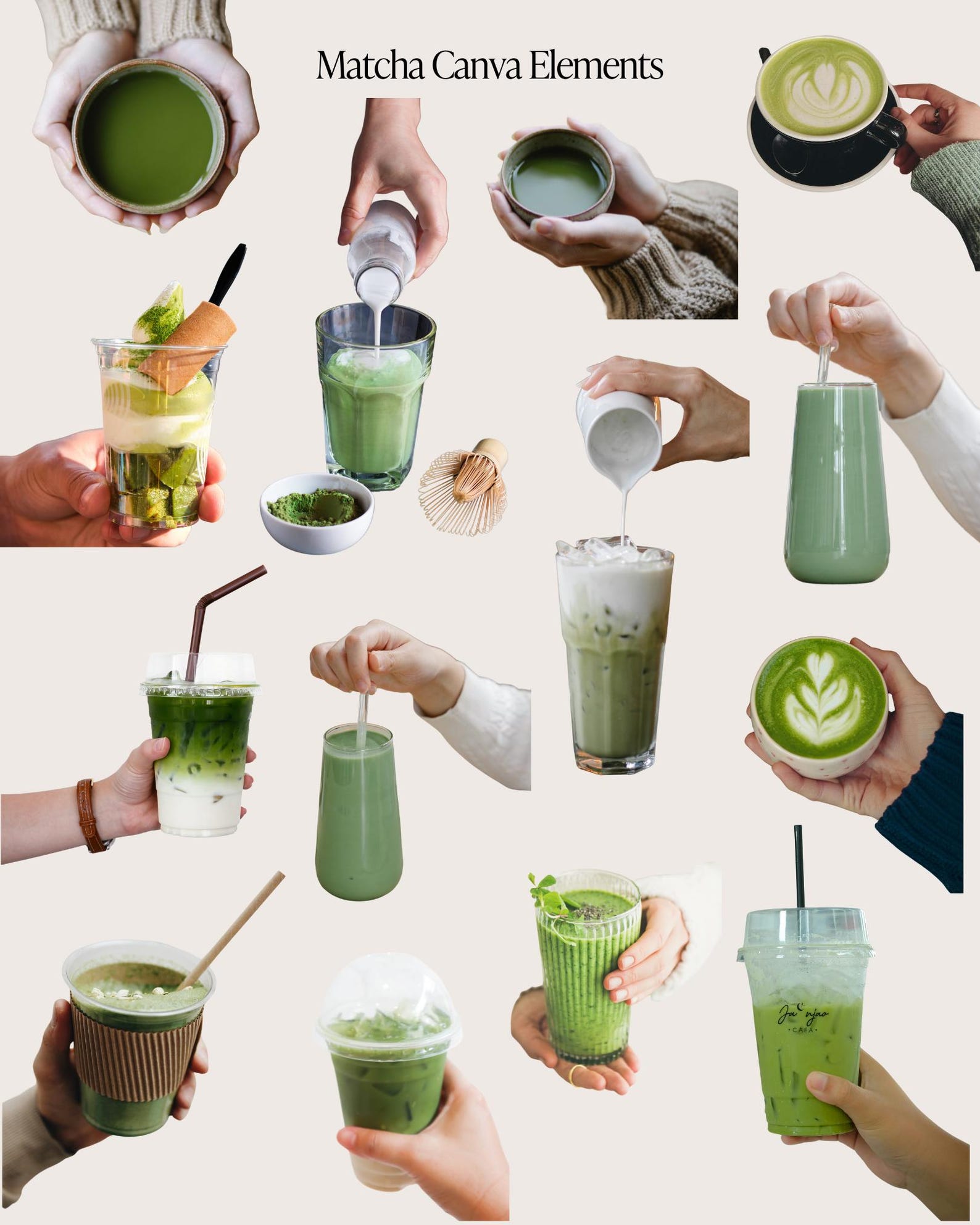 130+ Matcha Elements, Viral Social Media Posts, Trendy Carousels Canva ...